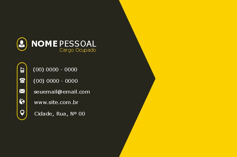 Cartão de Visita Profissional e Moderno para Editar Online