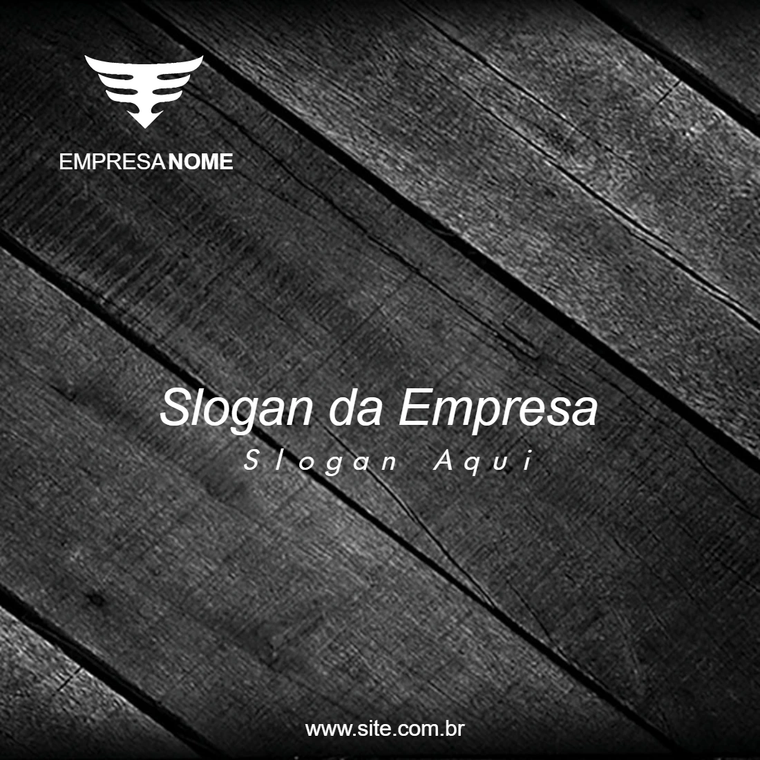 Post Corporativo Abstrato com Fundo de Madeira para Editar