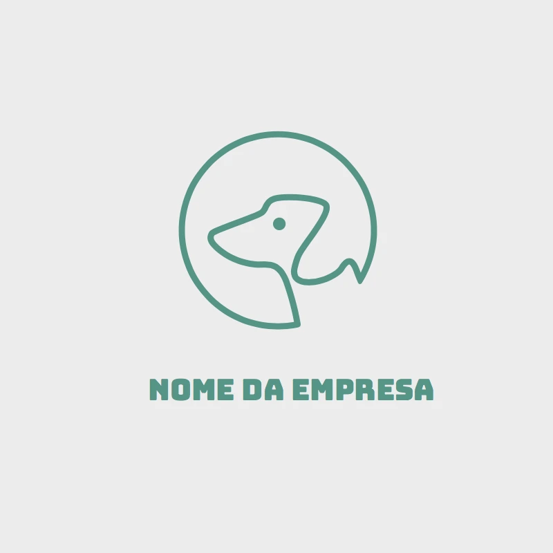 Logo Pet Shop com Cachorro Minimalista para Editar Online