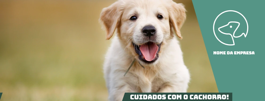 Banner de Pet Shop com Foto de Cachorro para Editar Online