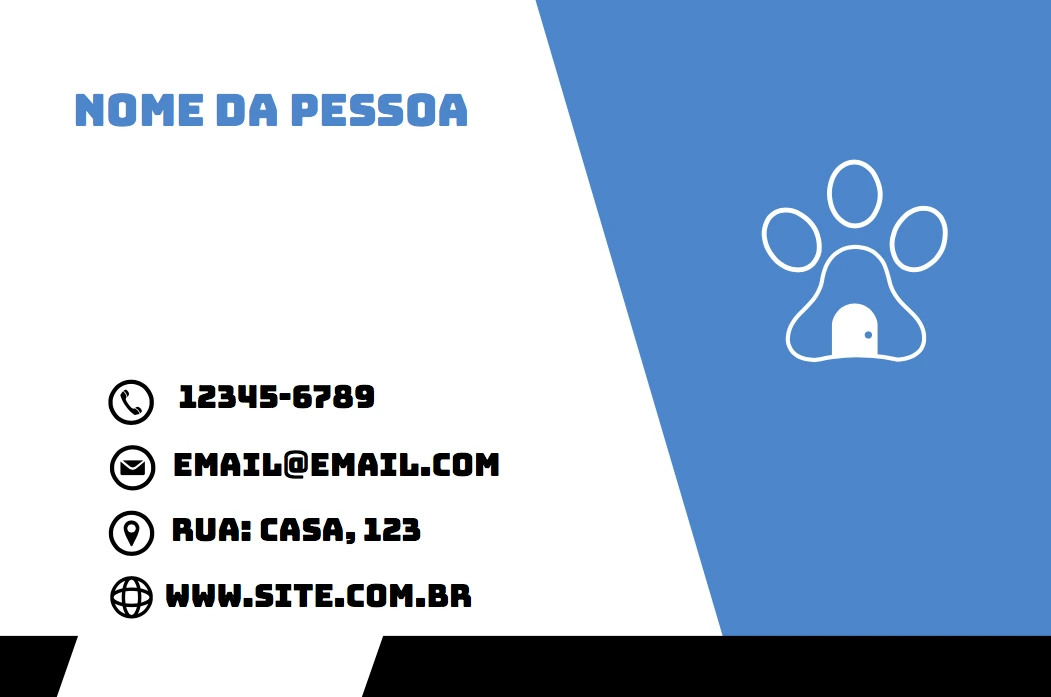 Cartão de Visita Pet Shop Moderno para Editar Online