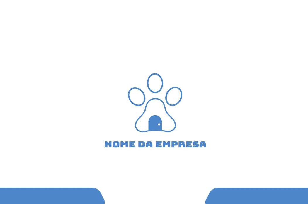 Cartão de Visita Pet Shop com Pata Azul para Editar Online