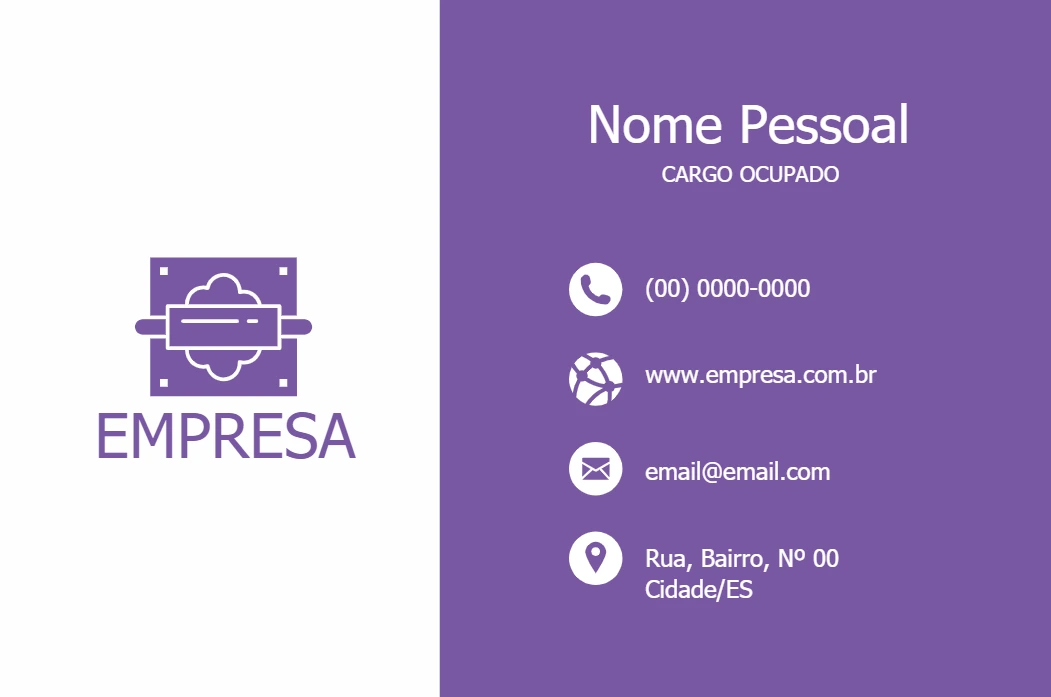 Cartão de Visita Profissional de Massas para Editar Online