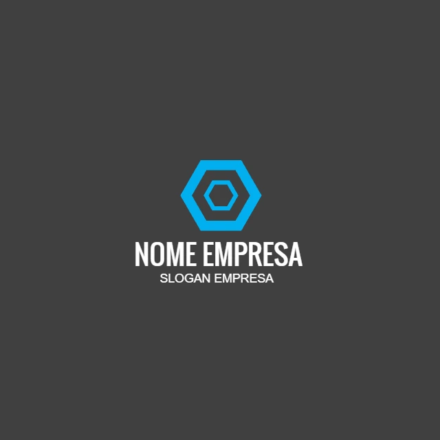 Logotipo Hexagonal Moderno e Editável para sua Empresa