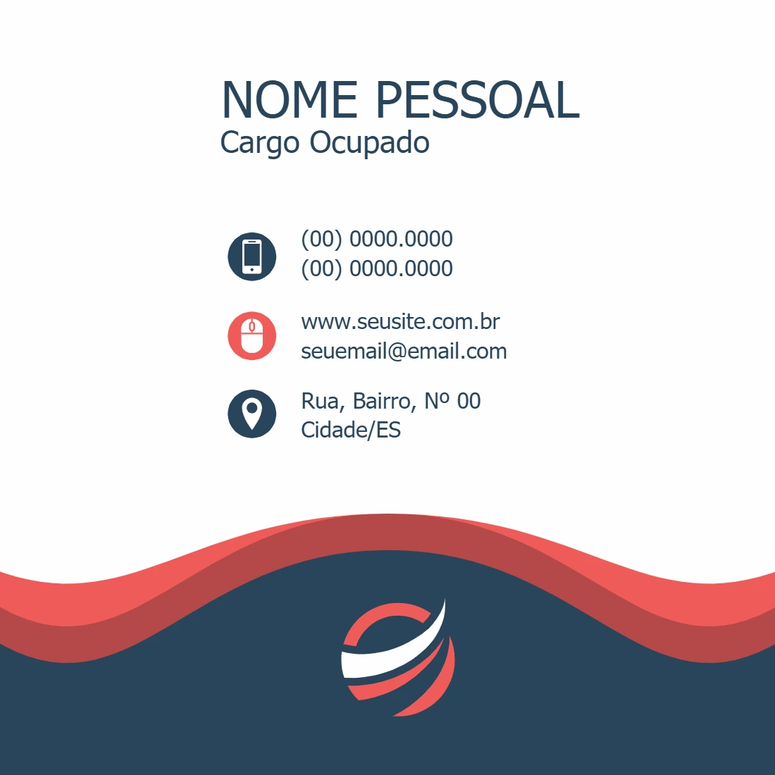 Cartão de Visita Digital Corporativo para Editar Online