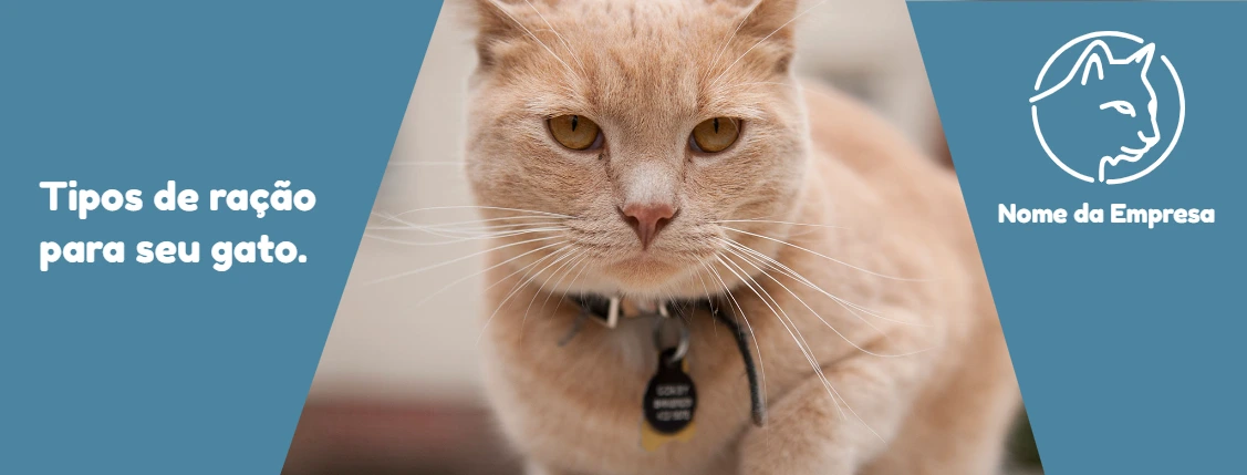 Banner Editável de Pet Shop com Gato para Editar Online