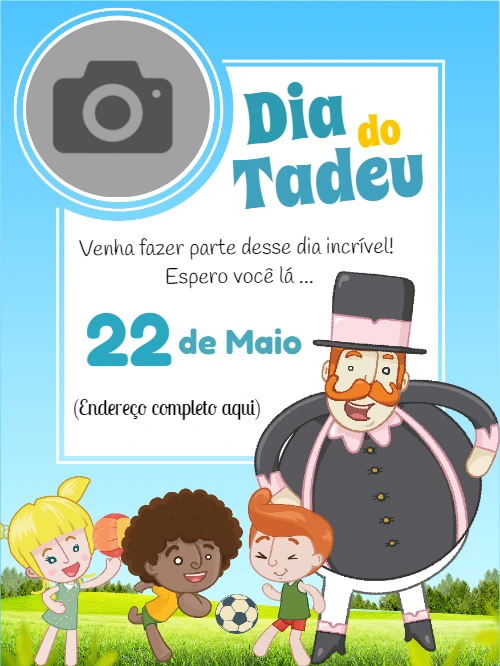 Convite Aniversário Mundo Bita com Foto para Editar Online