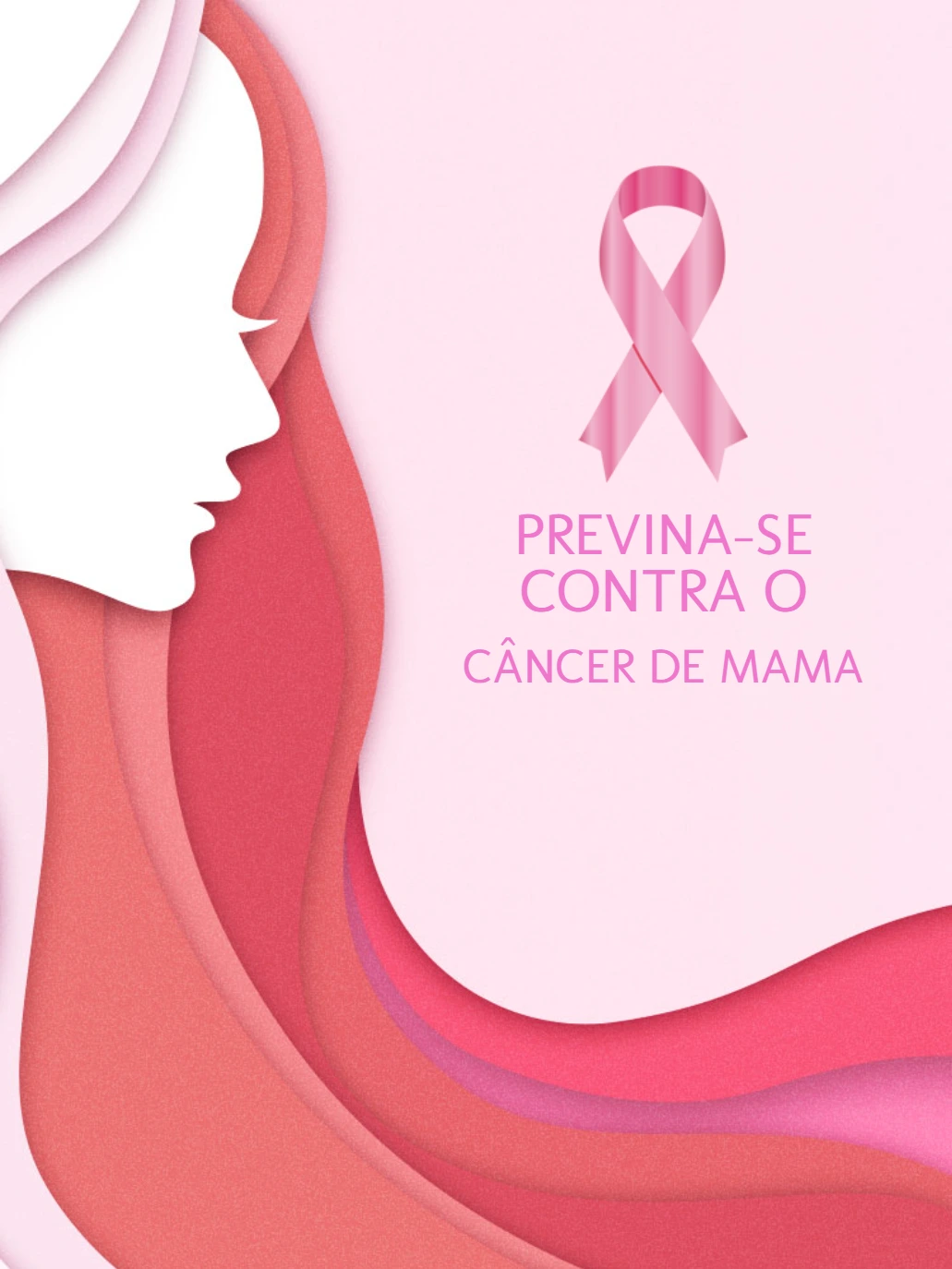 Arte Editável Outubro Rosa para Criar Post de Campanha