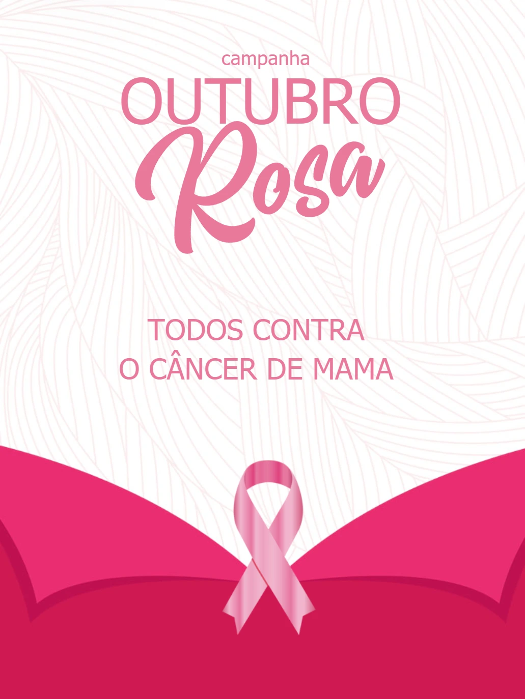 Arte Editável para Campanha Outubro Rosa para Editar Online