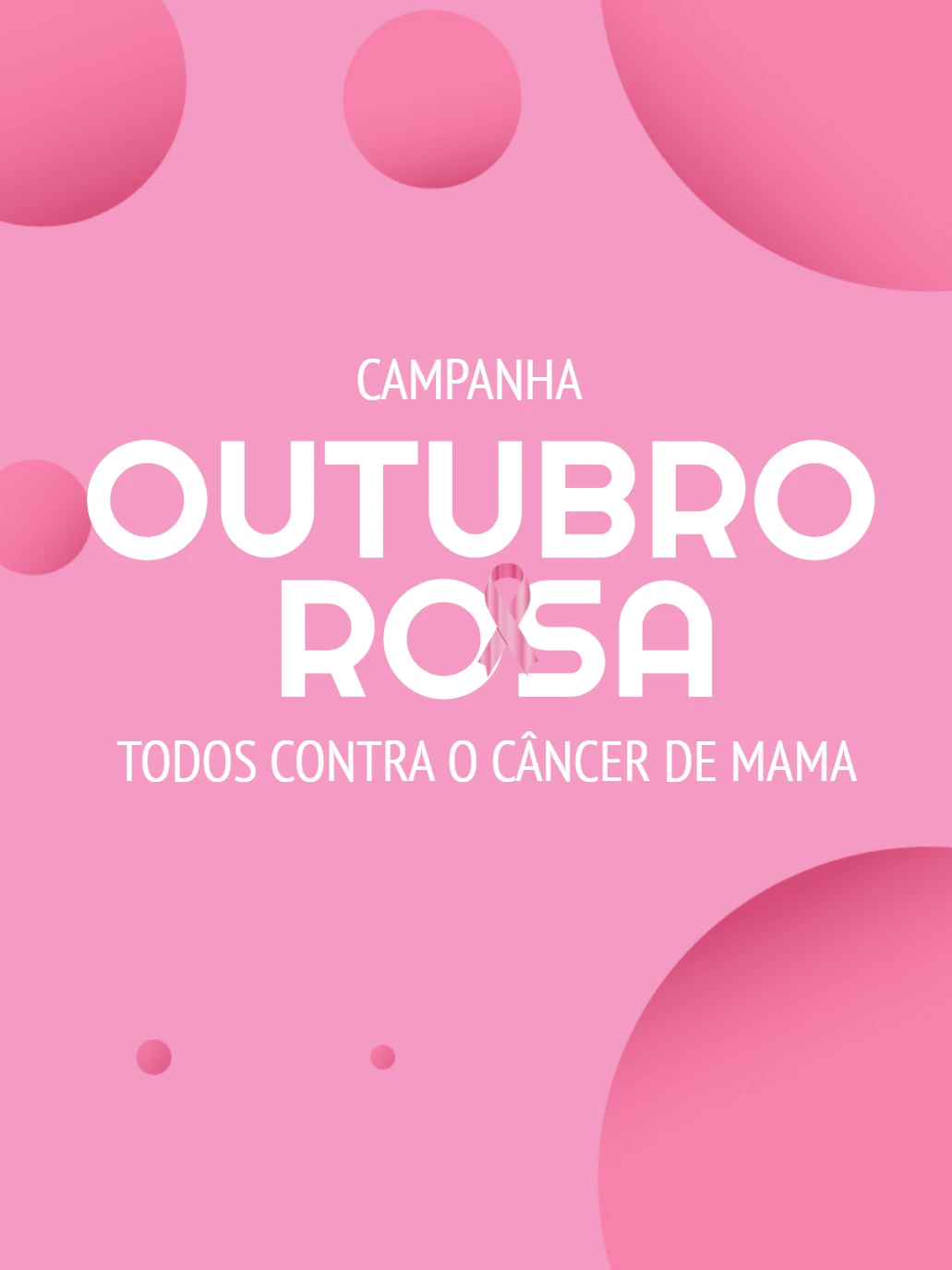Arte Outubro Rosa Editável para Campanha de Conscientização