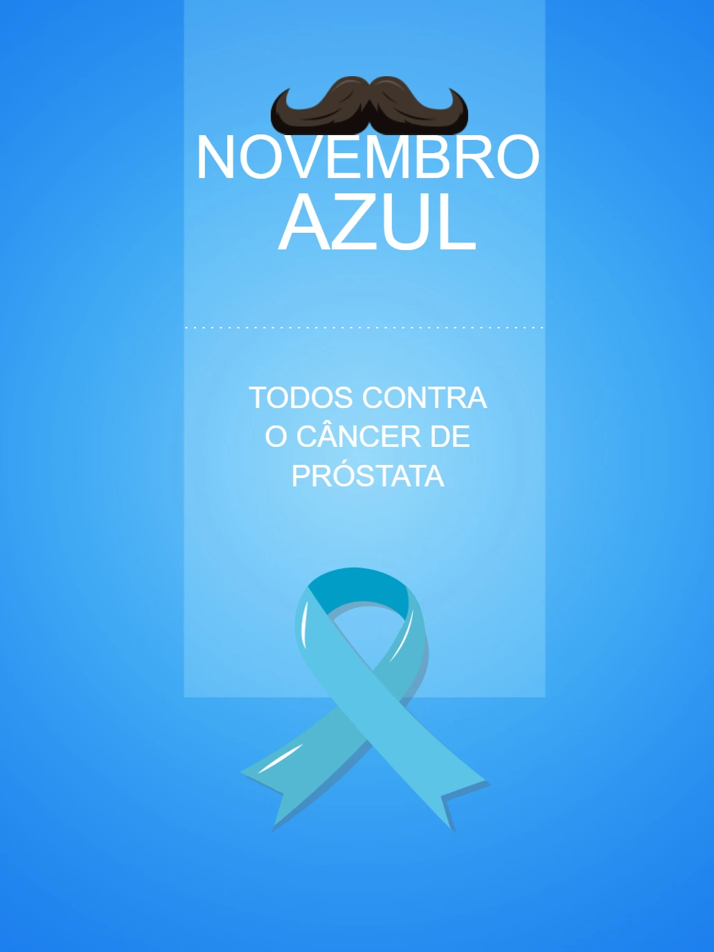 Post Novembro Azul Editável para Campanha de Conscientização