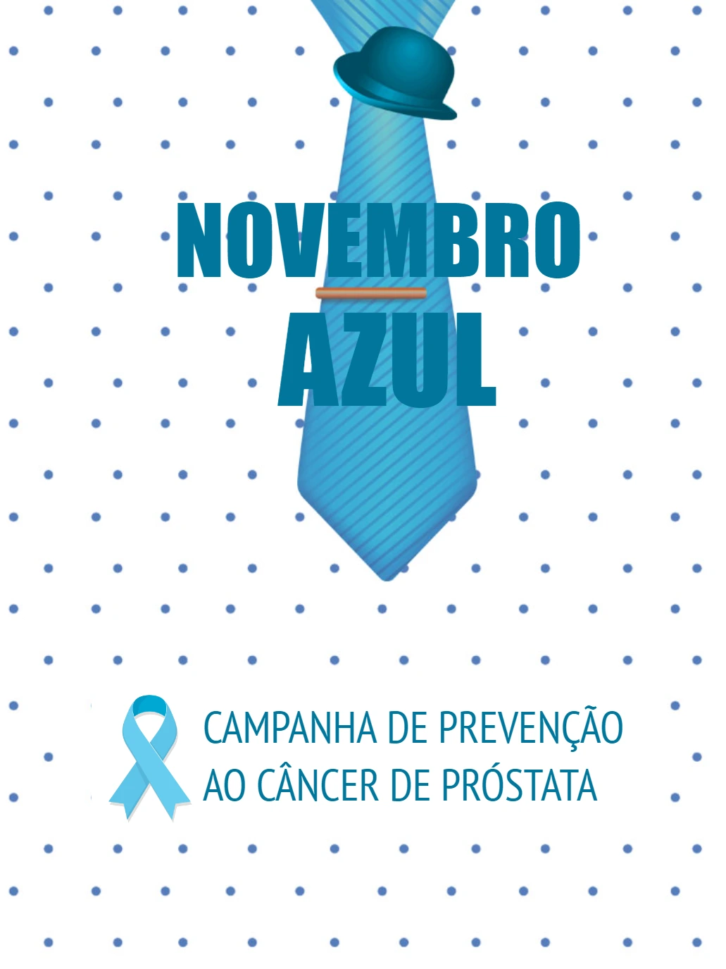 Post Novembro Azul: Arte com Gravata para Editar Online