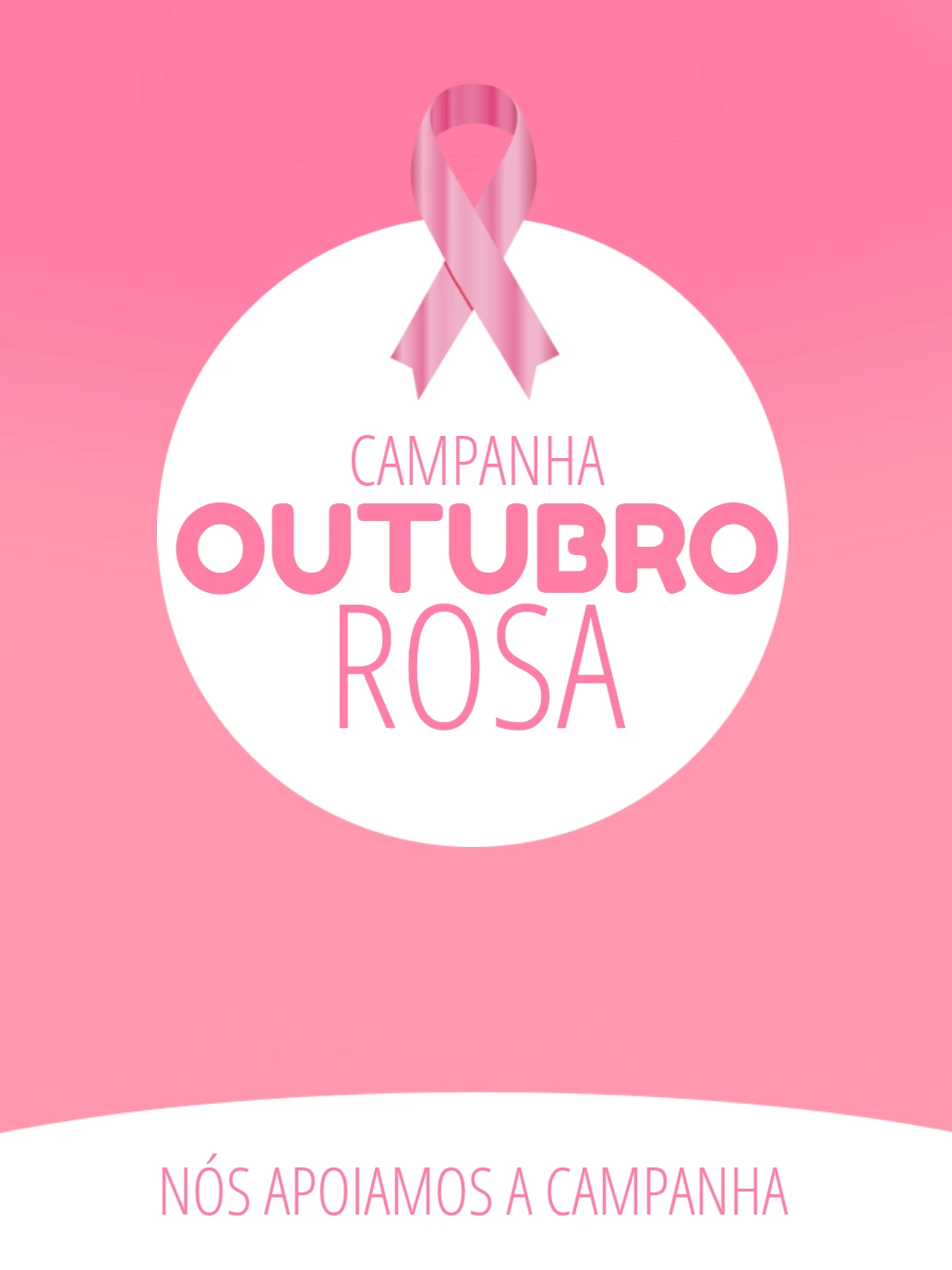 Arte para Campanha Outubro Rosa Editável Online