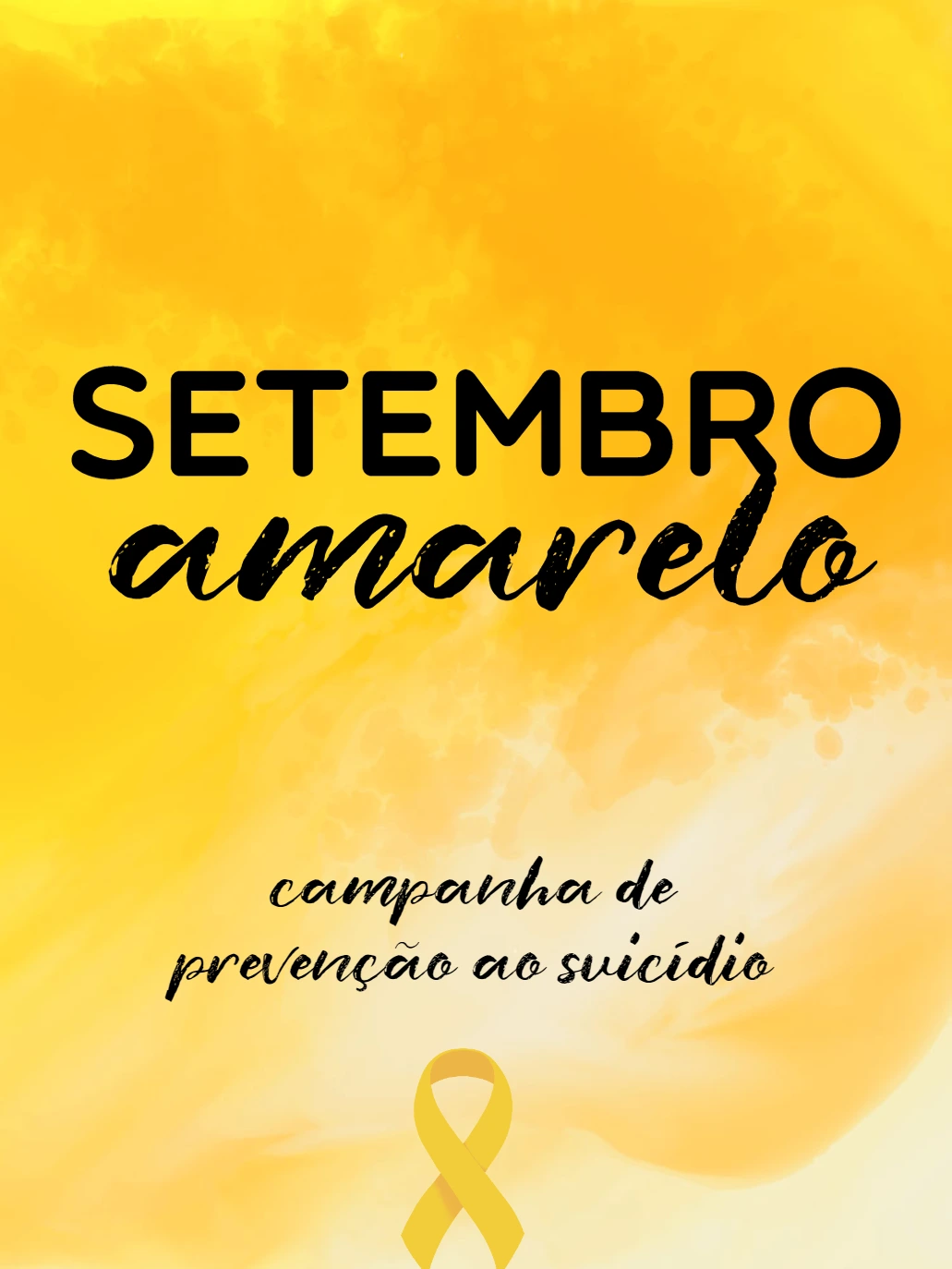 Arte Editável Setembro Amarelo para sua Campanha Online