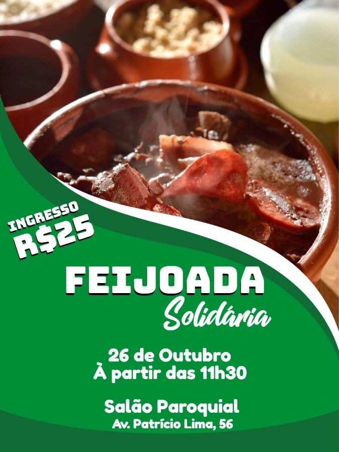 Convite de Feijoada Editável Online para Imprimir e Enviar