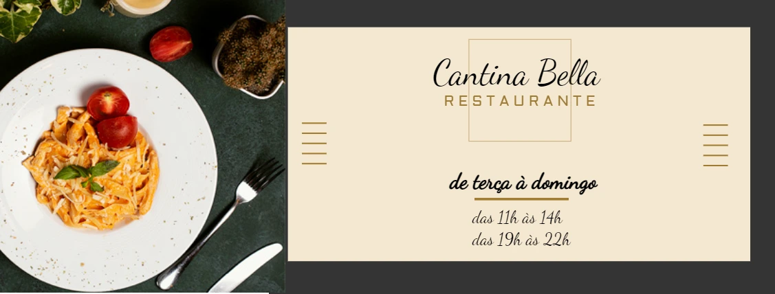 Banner para Restaurante com Foto para Editar e Divulgar