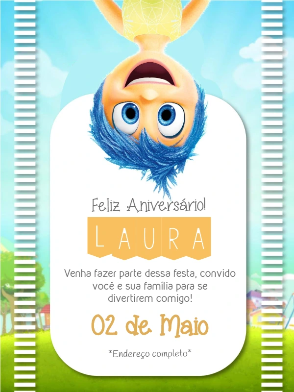 Convite de Aniversário Divertidamente para Editar Online