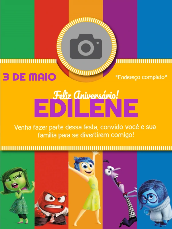 Convite Divertidamente com Foto para Editar Online