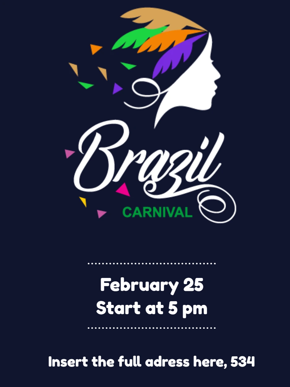 Brazil Carnival Invitation Template to Edit Online