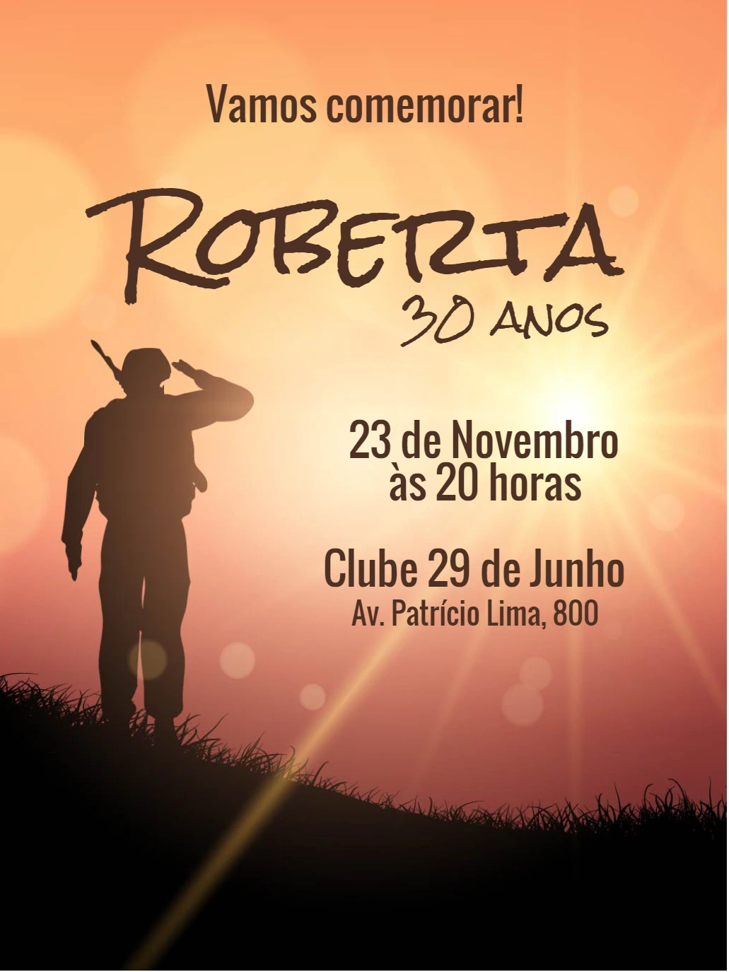 Convite de Aniversário Exército para Editar Online