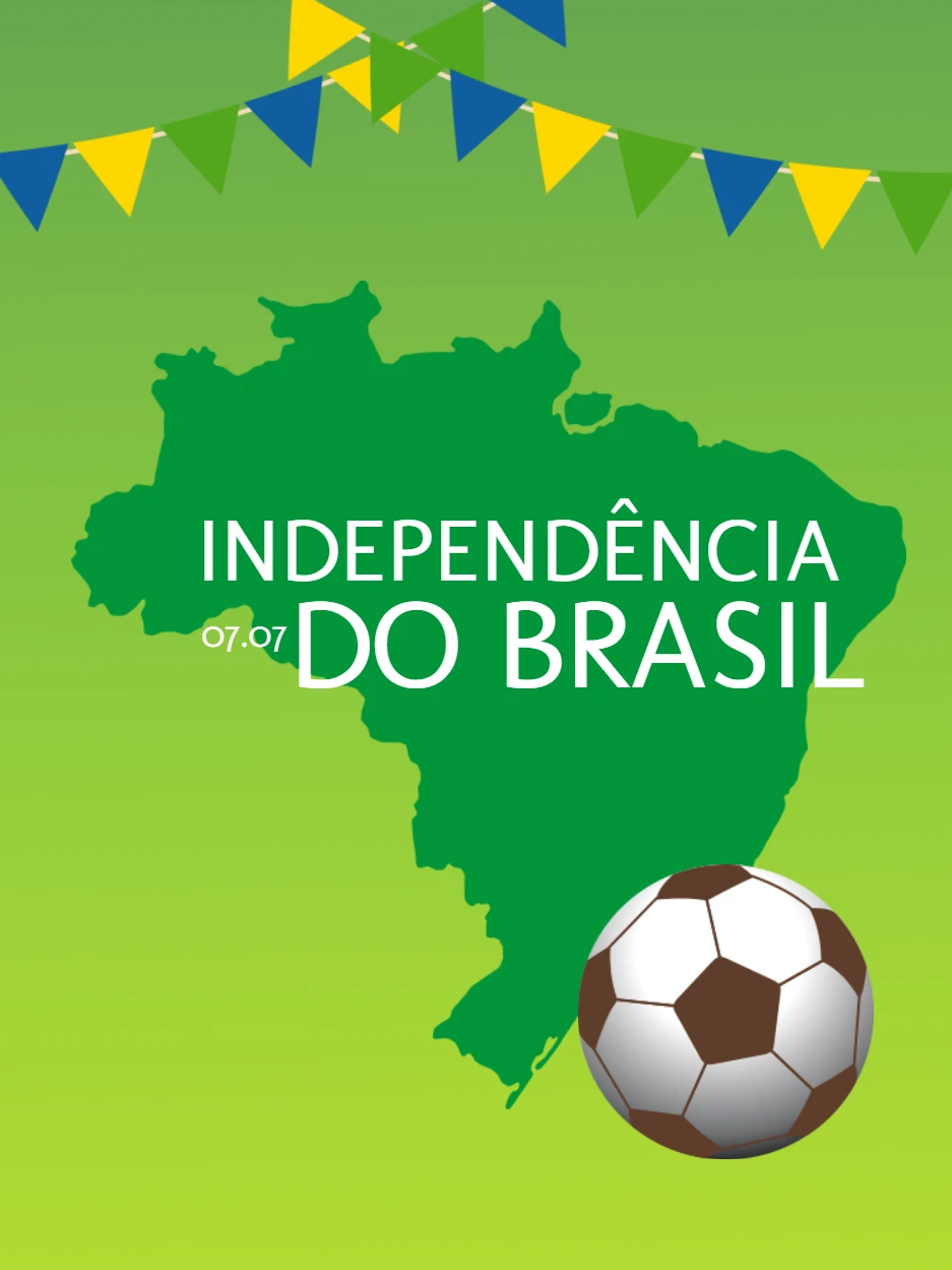 Post 7 de Setembro com Mapa do Brasil Editável Online