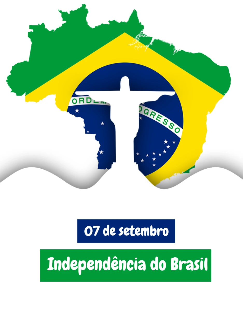 Arte Editável Independência do Brasil para Post Online