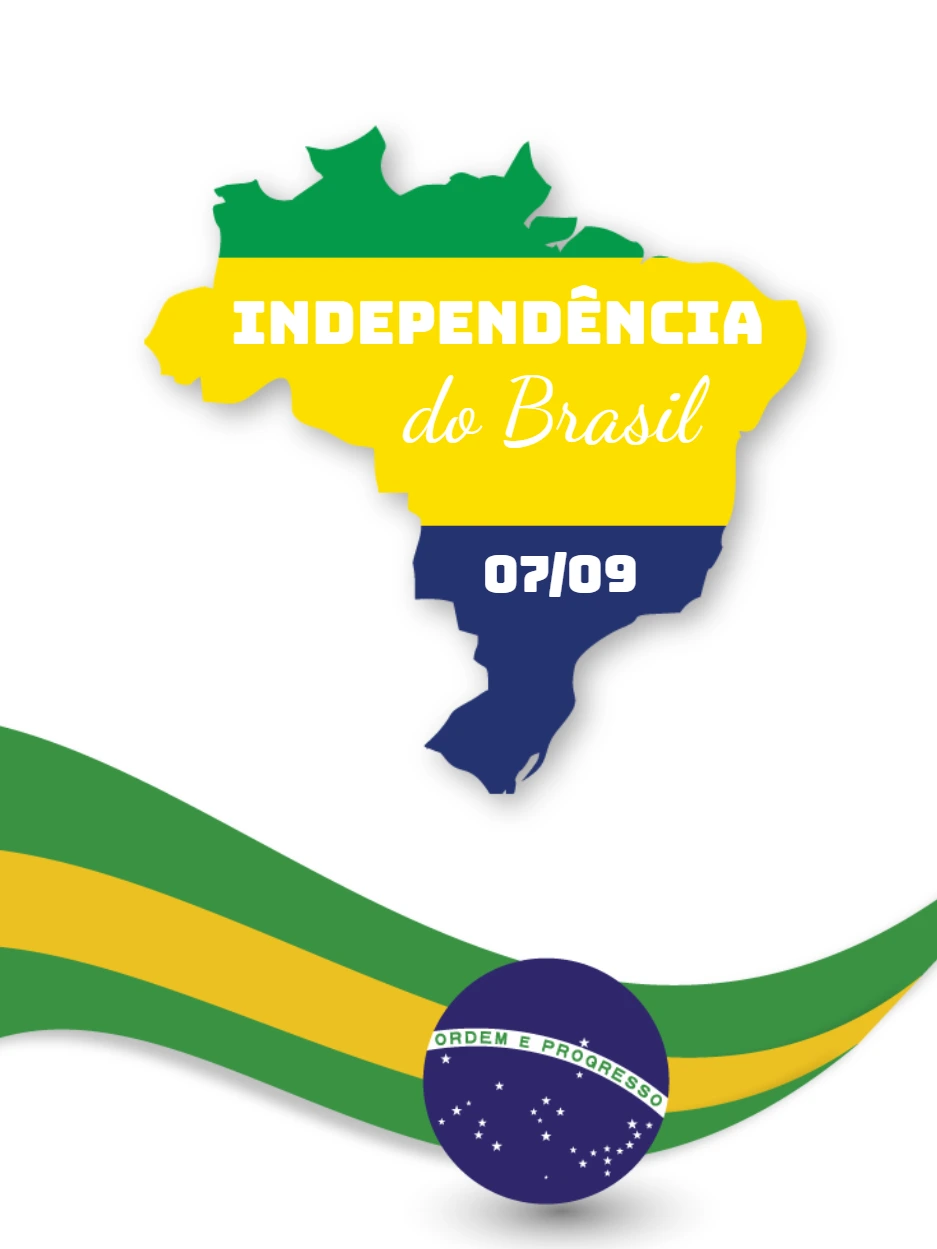 Post Independência do Brasil com Mapa para Editar Online