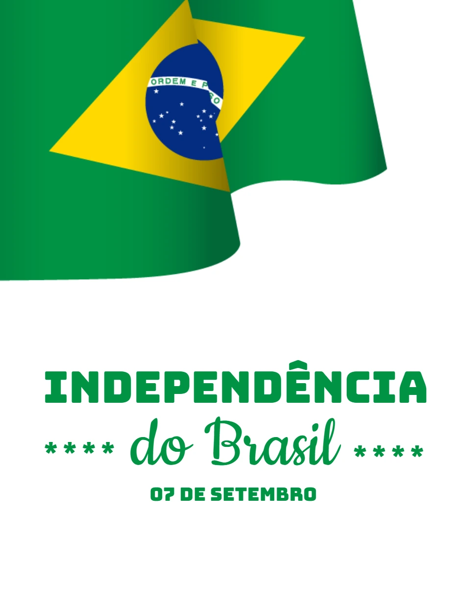 Arte Editável Online para o Dia da Independência do Brasil