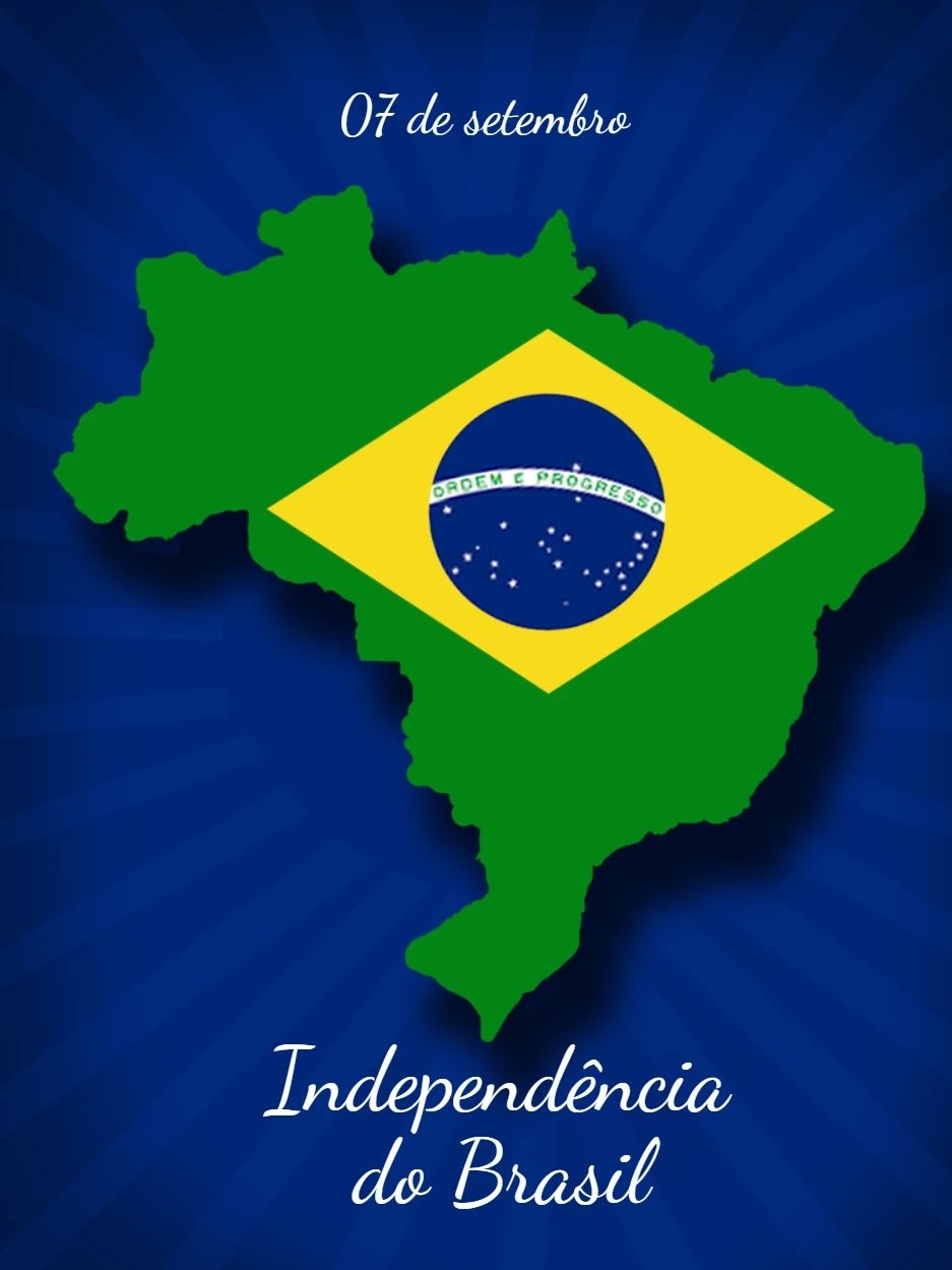 Arte do Dia da Independência do Brasil para Editar Online