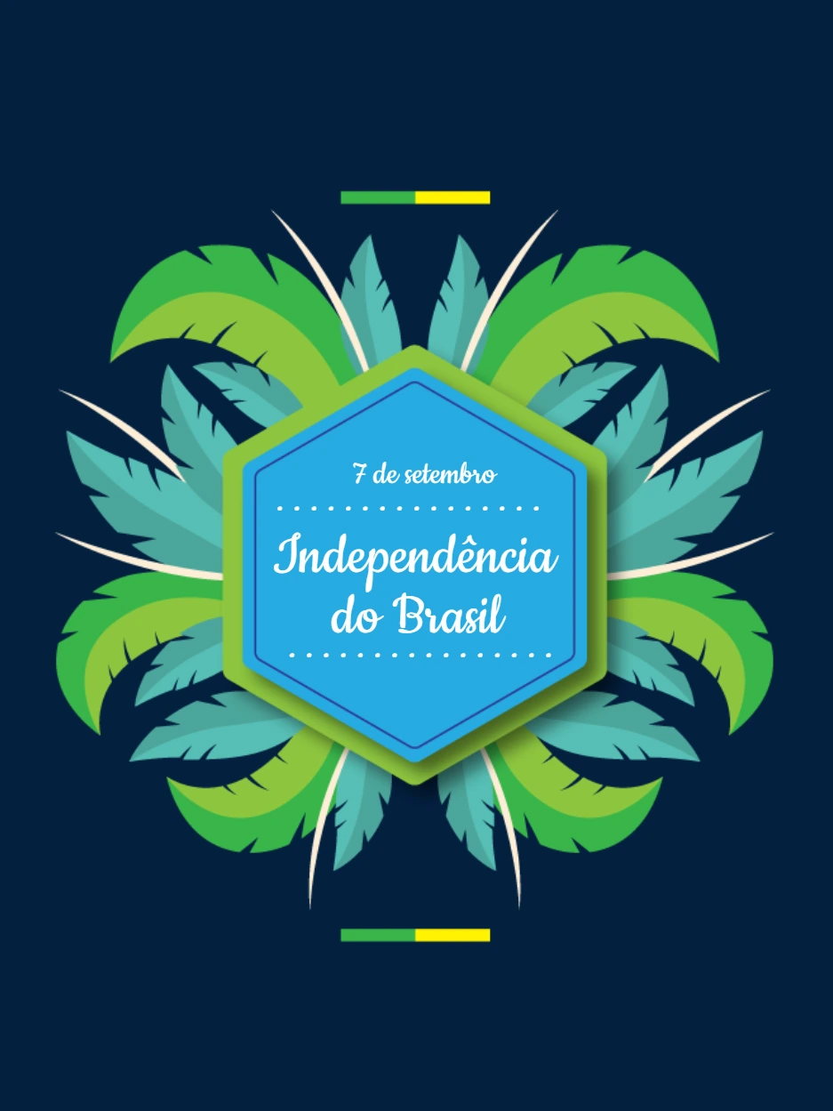 Post Independência do Brasil com Folhas para Editar Online