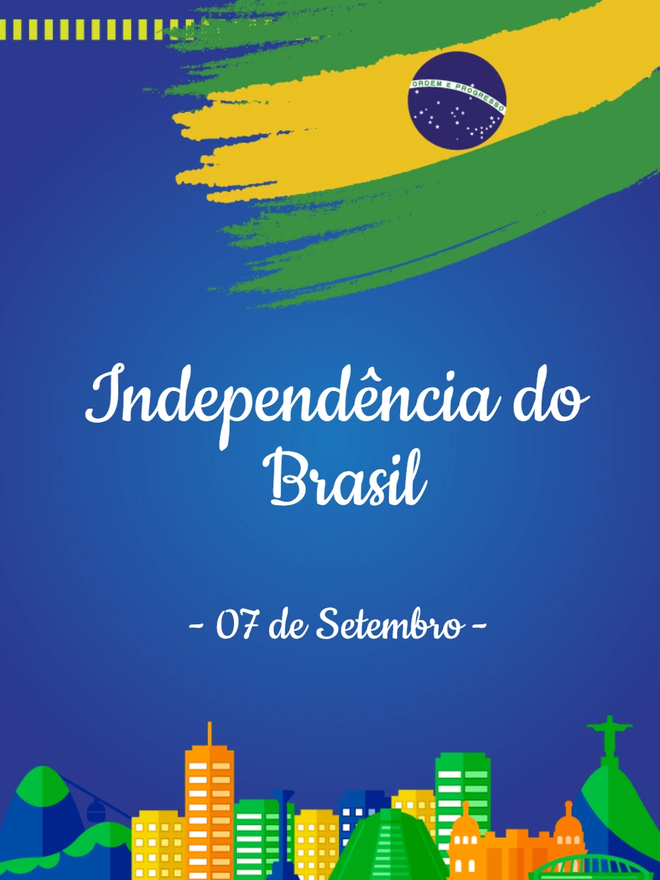 Post Patriótico Independência do Brasil Editável Online