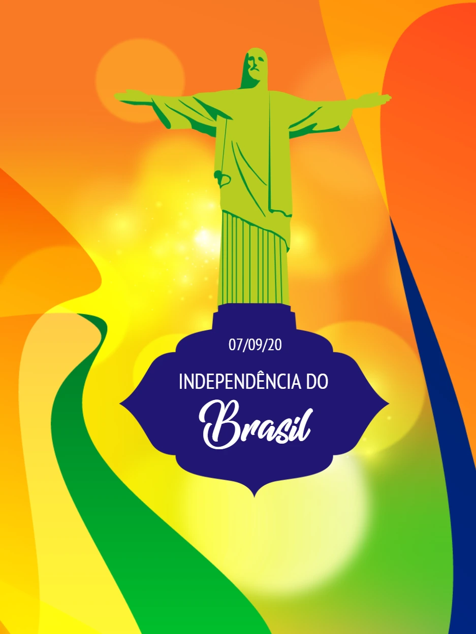 Cartaz 7 de Setembro Independência do Brasil para Editar