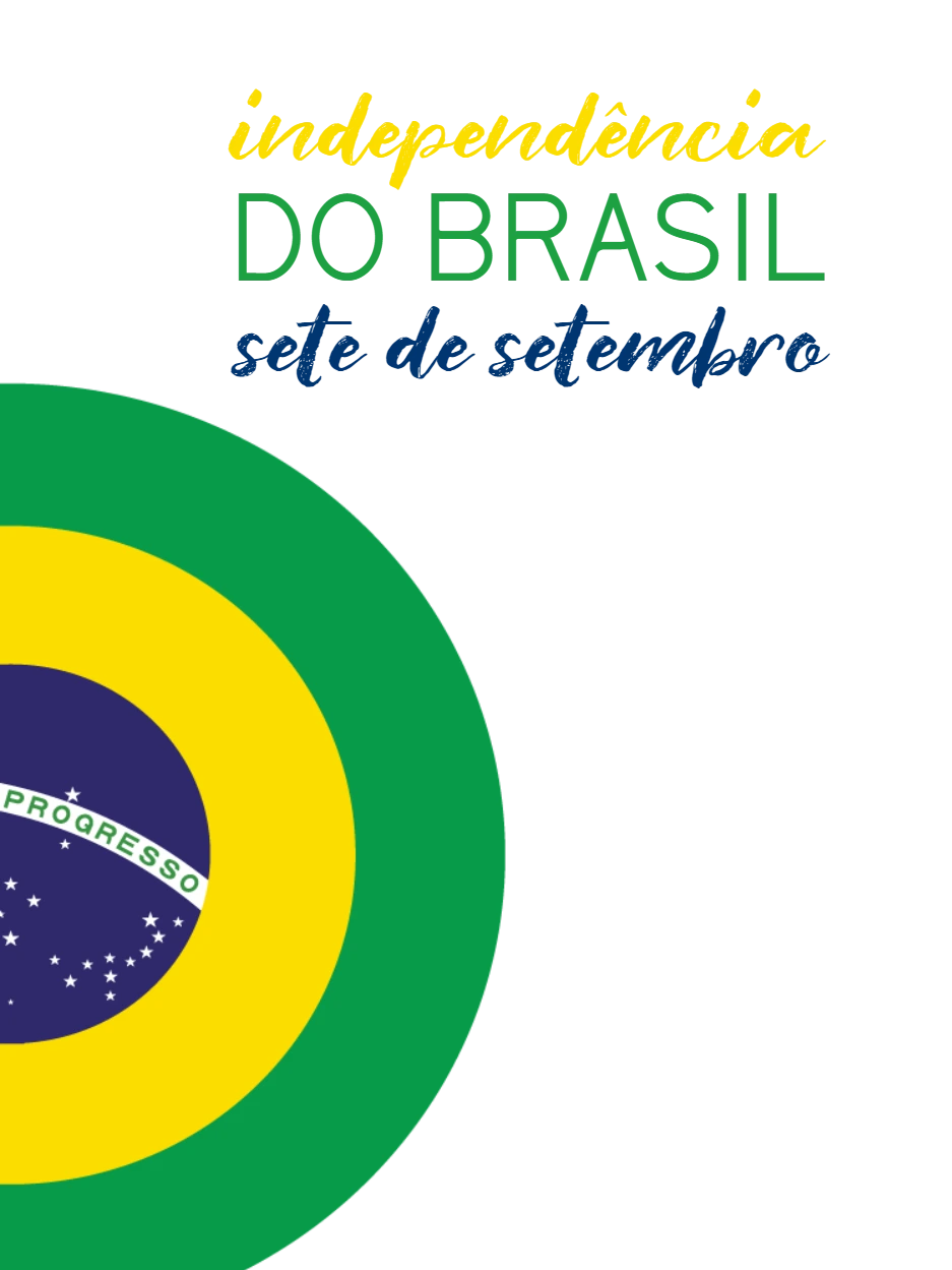Post 7 de Setembro com Bandeira do Brasil para Editar Online