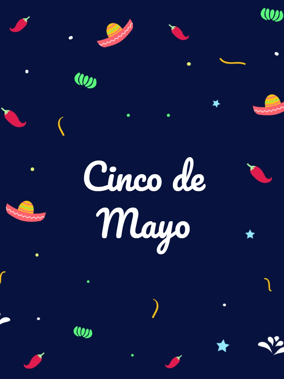 Post de Cinco de Mayo com Ícones Mexicanos para Editar Online
