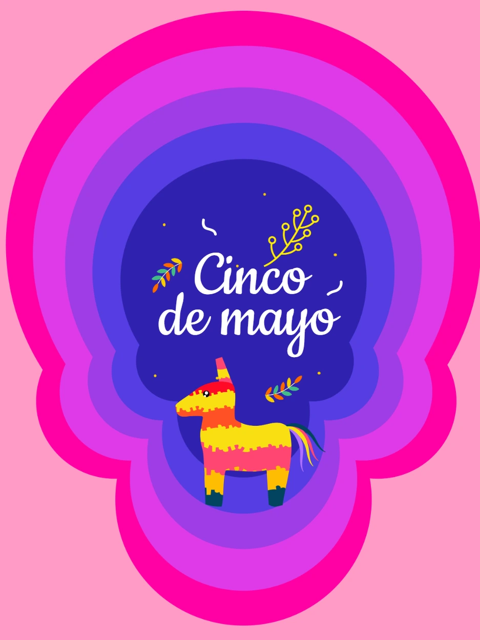 Post de Cinco de Mayo com Piñata Colorida para Editar Online