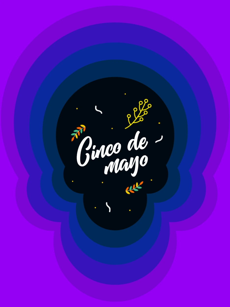 Arte de Festa Mexicana com Caveira Colorida para Editar