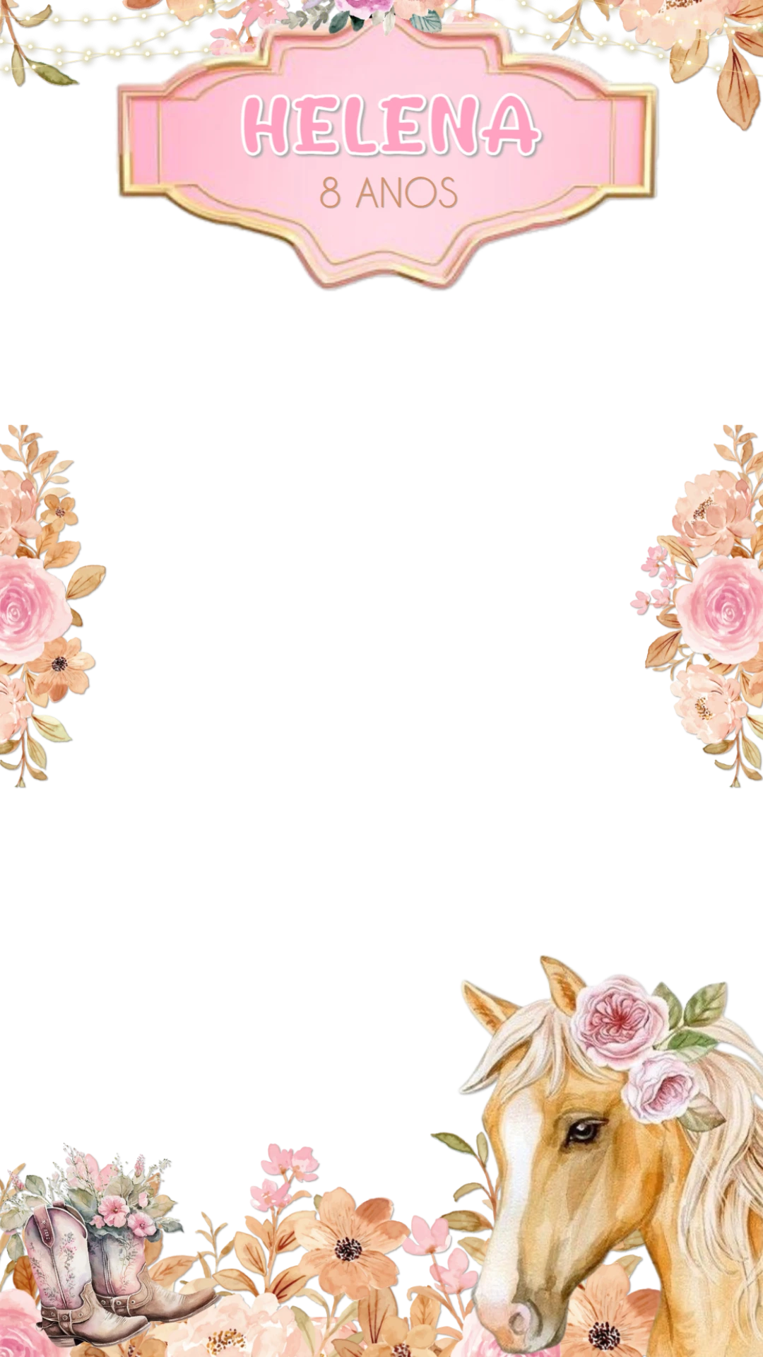 Moldura para Stories Aniversário Boiadeira para Editar Online