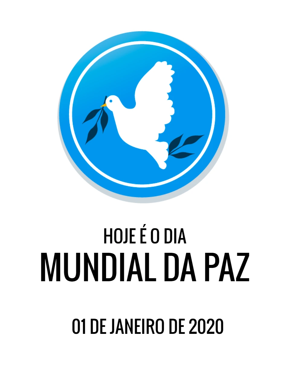 Arte Dia Mundial da Paz com Pomba Branca para Editar Online