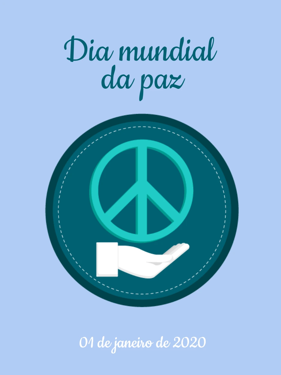 Post Dia Mundial da Paz com Símbolo para Editar