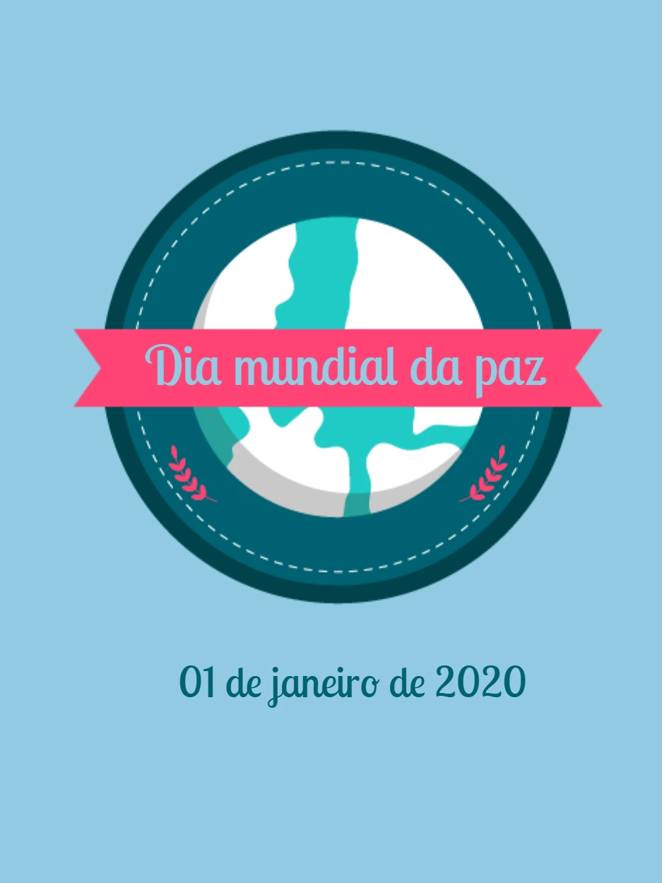 Post Dia Mundial da Paz com emblema da Terra para Editar