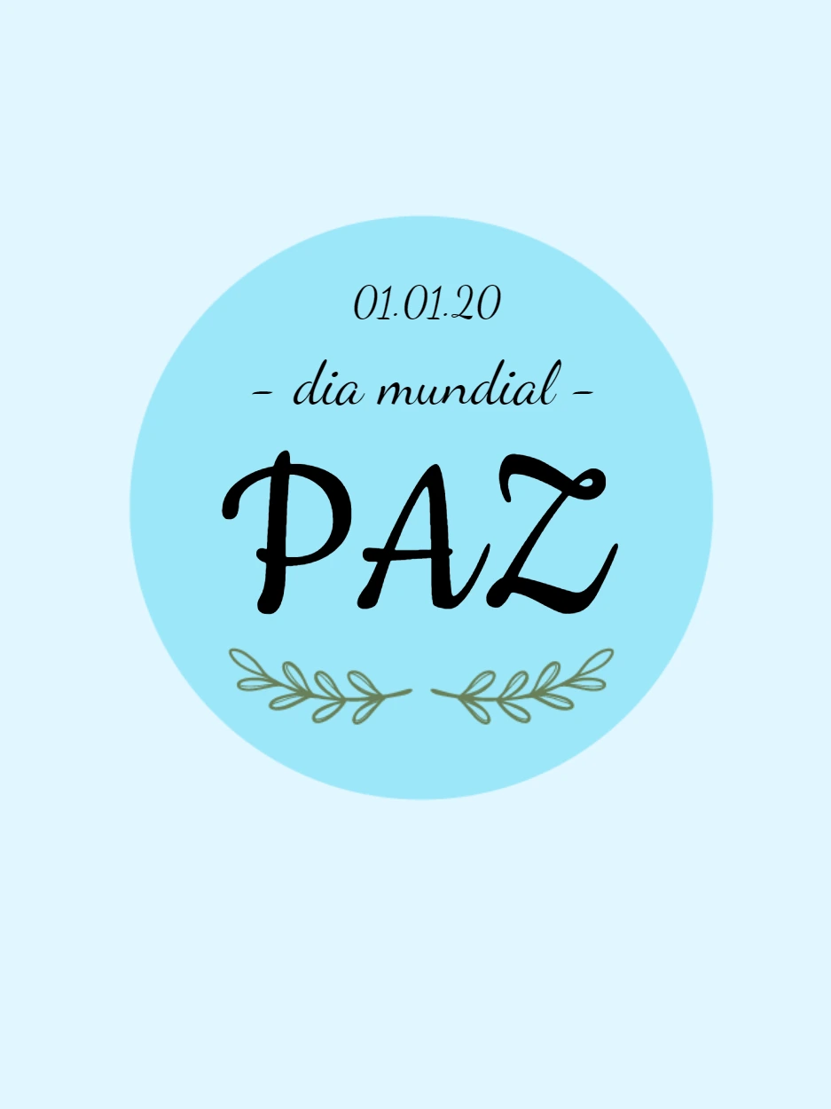 Arte Dia Mundial da Paz com Ramo de Oliveira para Editar