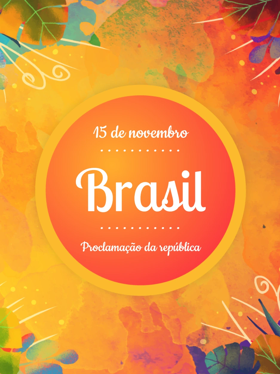 Post Feriado Nacional Aquarelado para Editar Online