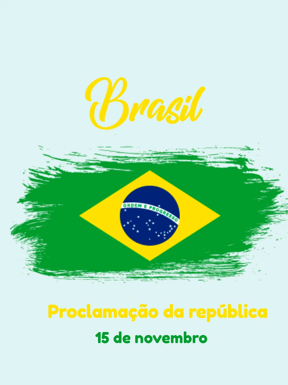 Post Proclamação da República com Bandeira do Brasil para Editar