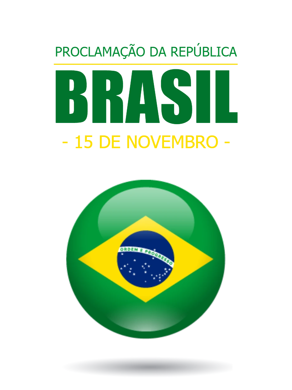 Arte Proclamação da República com Bandeira para Editar
