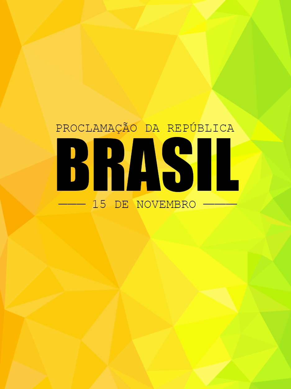Arte Proclamação da República com Fundo Geométrico para Editar