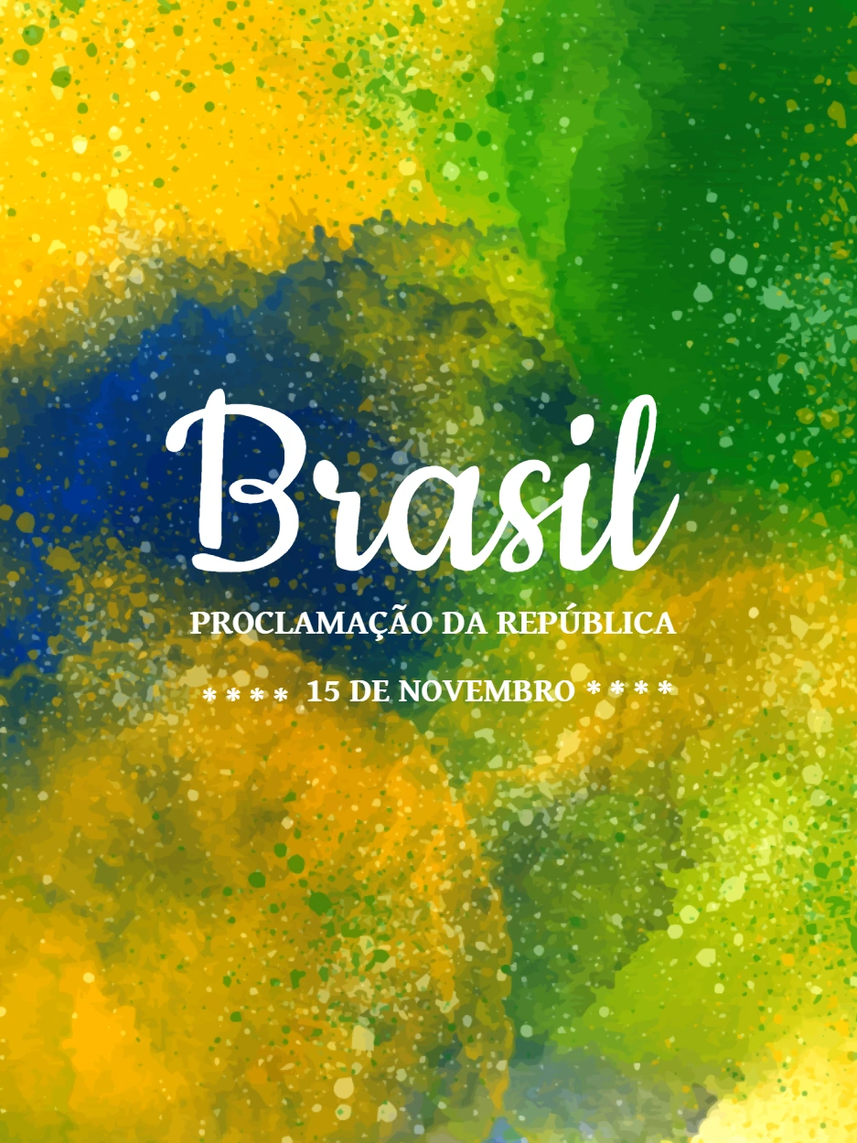 Arte Proclamação da República com Cores do Brasil para Editar
