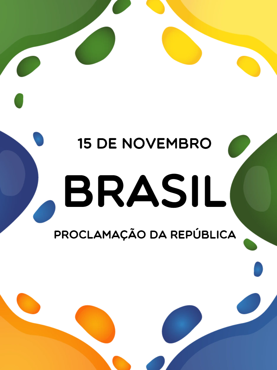 Post Proclamação da República com Cores do Brasil para Editar
