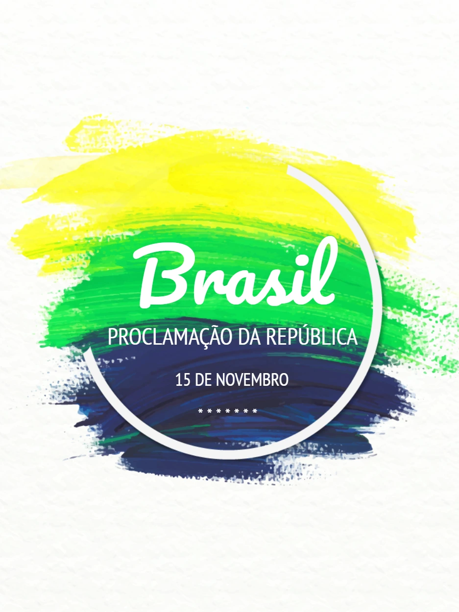 Post Proclamação da República Cores do Brasil Editável Online