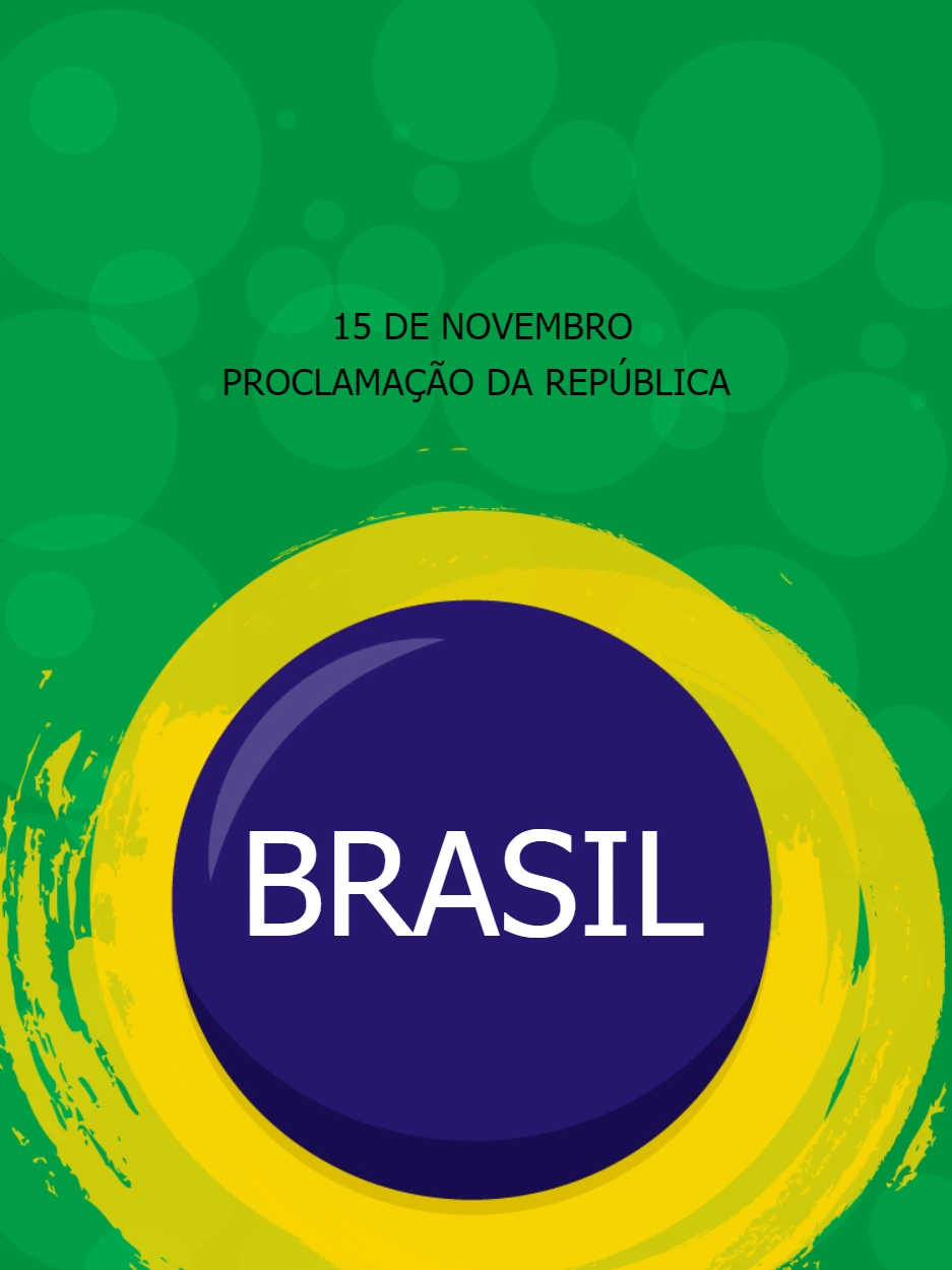 Arte Proclamação da República com Cores do Brasil para Editar