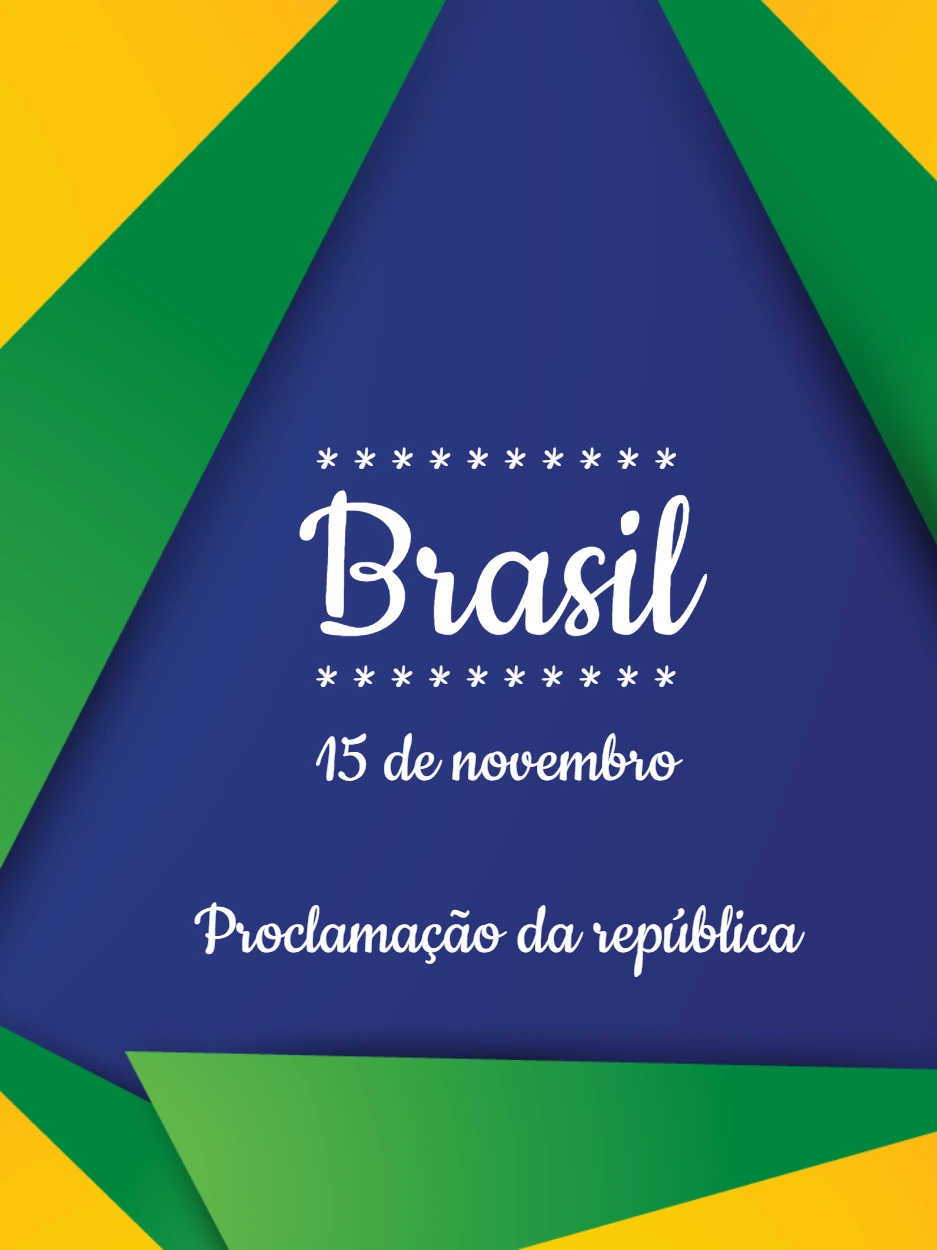 Post Proclamação da República com Cores do Brasil para Editar
